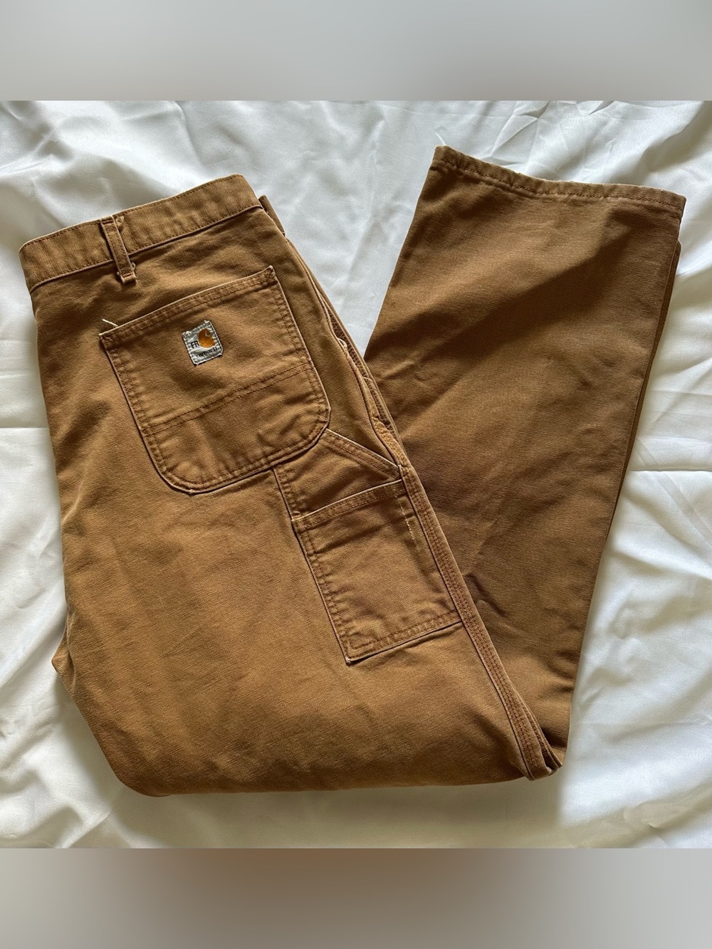 Carhartt Men's FR Brown Canvas Cargo Work Pants